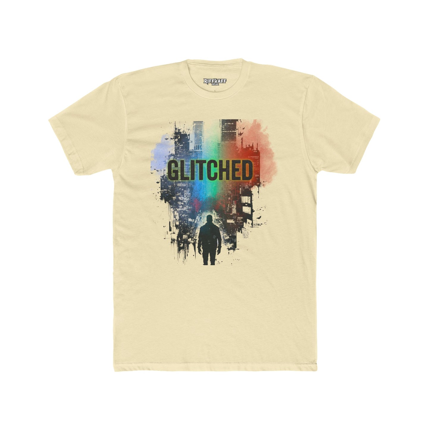 Glitched Unisex Cotton Crew Tee - Urban Streetwear Style - Riff Raff Wear