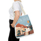 Scottsdale Arizona Vintage Travel Tote Bag — Old Town Desert Poster Design