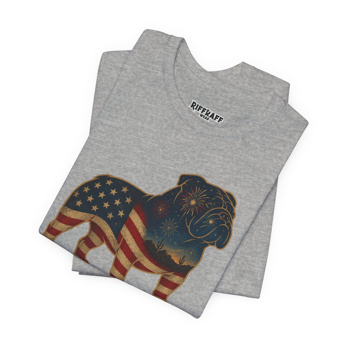 Freedom Crew English Bull Dog T-Shirt – Patriotic Bulldog Flag Tee