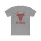 Geometric Bull Design Unisex Cotton Crew Tee - Revoked Graphic Tee - Riff Raff Wear
