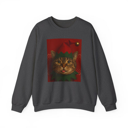 Cute Cat Christmas Sweatshirt, Holiday Sweater, Unisex Crewneck, Gift for Cat Lovers, Festive Apparel, Cozy Winter Wear - Riff Raff Wear