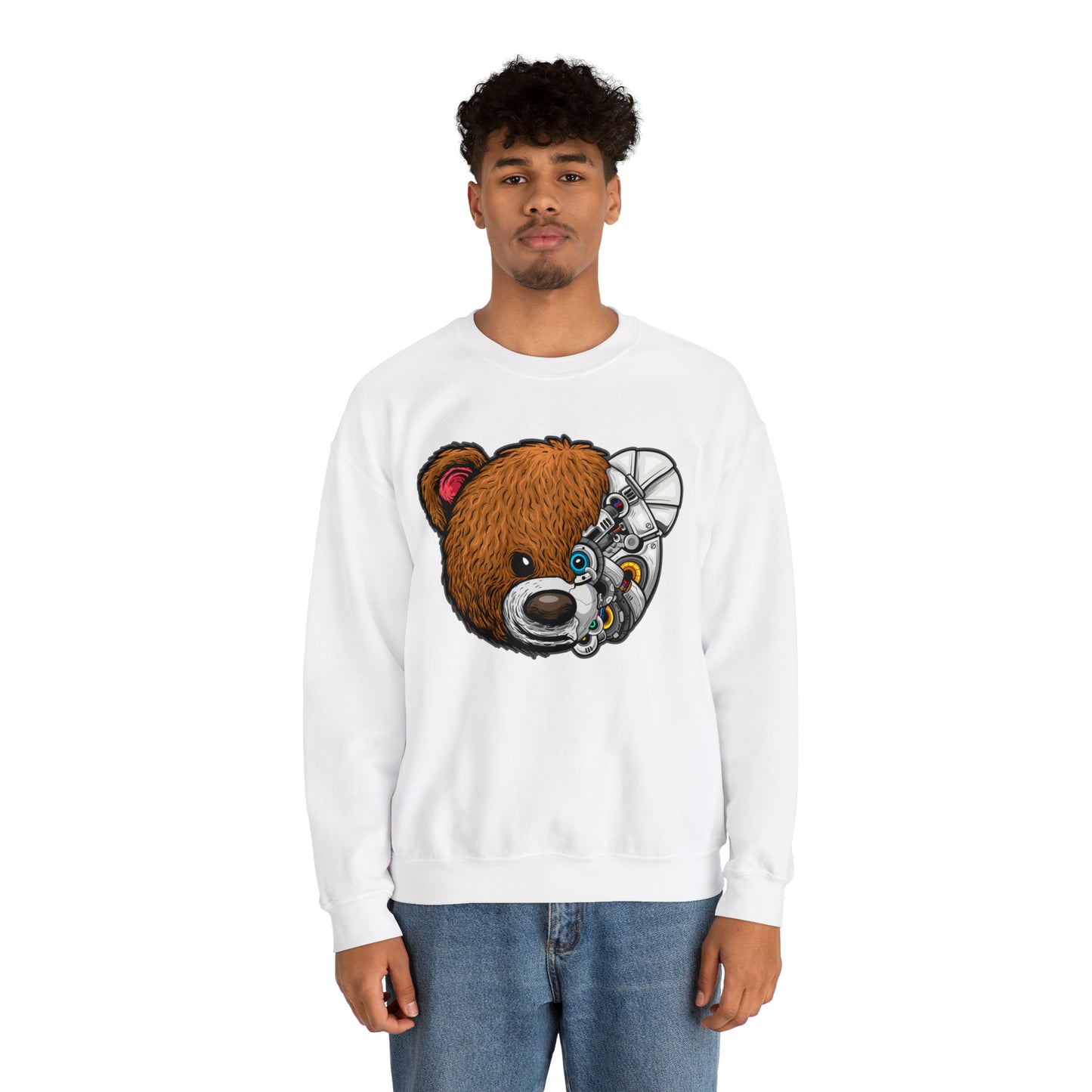 Riff Raff Wear Cyborg Bear Unisex Heavy Blend™ Crewneck Sweatshirt