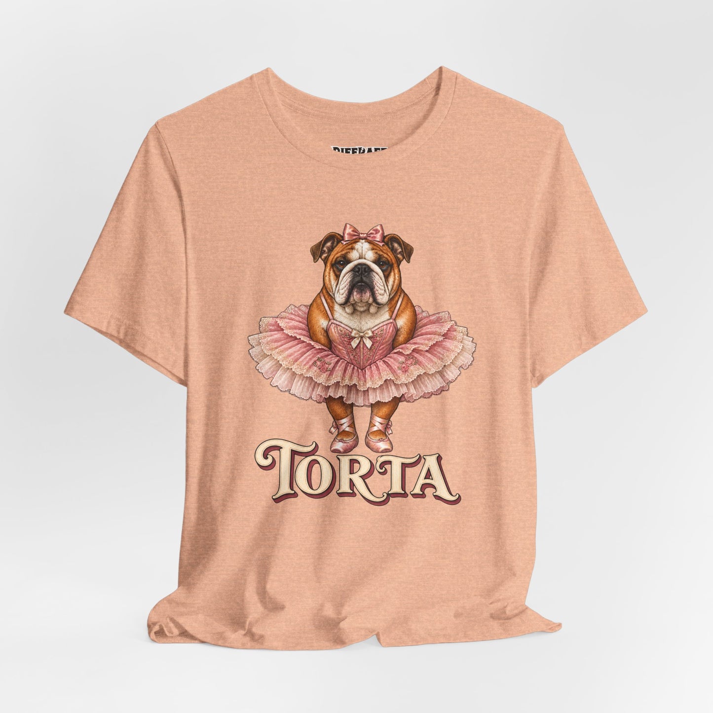 Bulldog Ballerina T-Shirt 'Torta' Cute Dog Graphic Tee