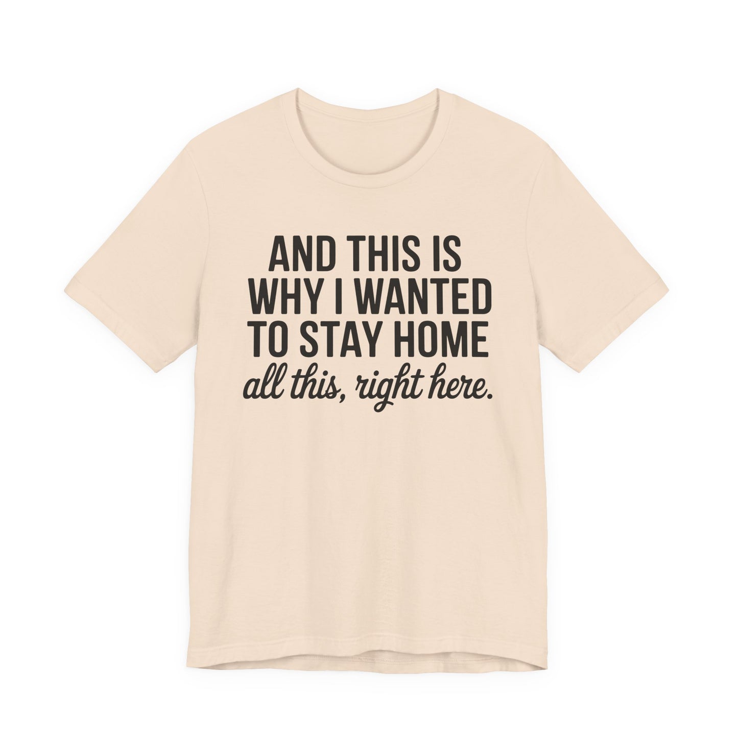 Stay Home Unisex Tee, Relaxed Fit Short Sleeve, Gift for Homebodies, Cozy Casual Shirt, Perfect for Introverts - Riff Raff Wear