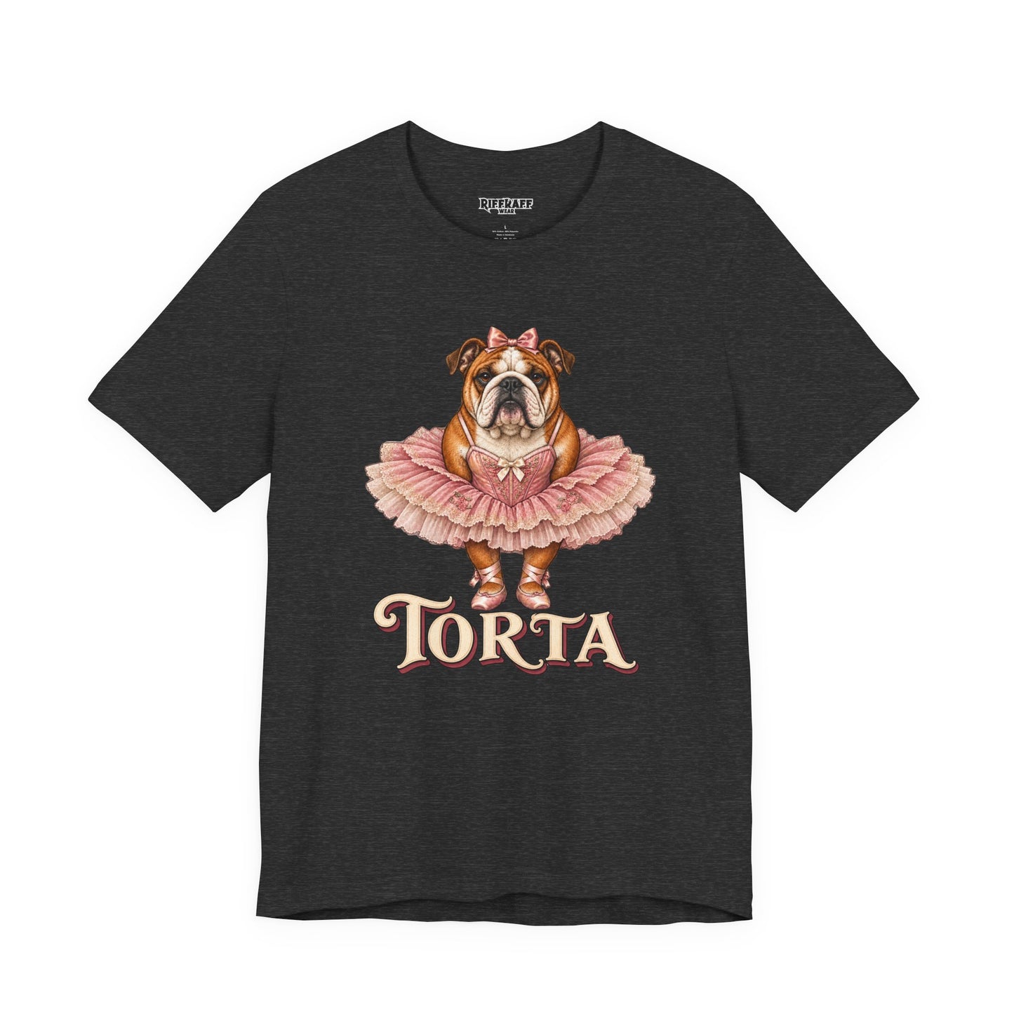 Bulldog Ballerina T-Shirt 'Torta' Cute Dog Graphic Tee
