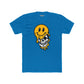 Trendy Graphic Tee: Melting Smile Skull Design - Unisex Cotton Crew Shirt, Casual Wear, Streetwear