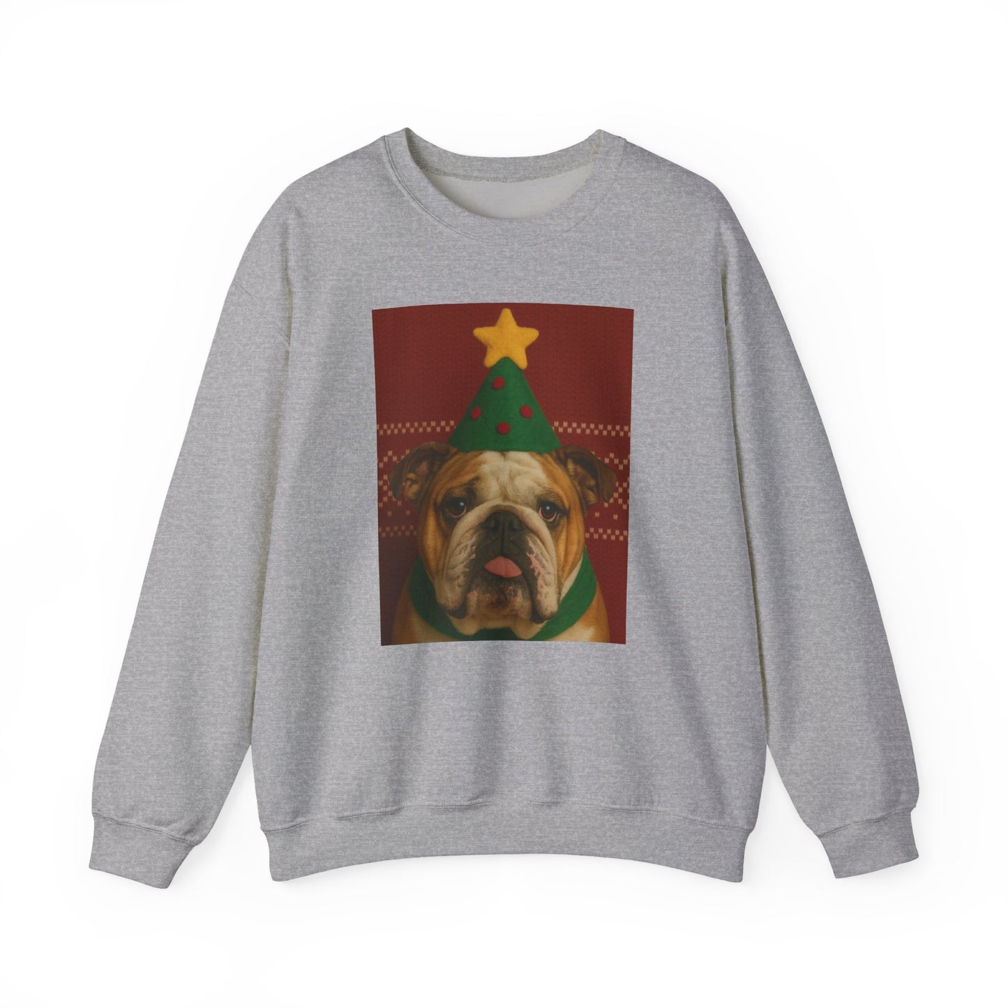 Bulldog Christmas Sweatshirt | Festive Dog Apparel, Holiday Gift, Ugly Sweater Party, Cozy Winter Wear, Pet Lover Gift - Riff Raff Wear