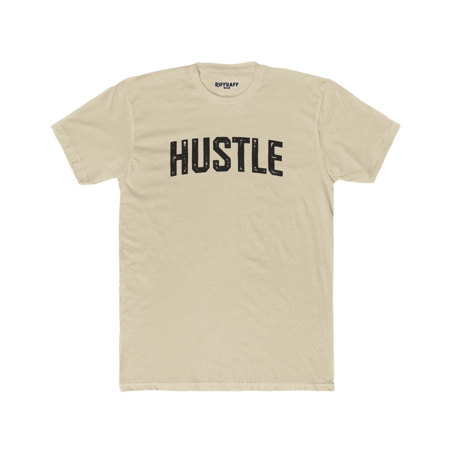 Hustle Unisex Cotton Crew Tee - Motivational Graphic T-Shirt - Riff Raff Wear - Fitness