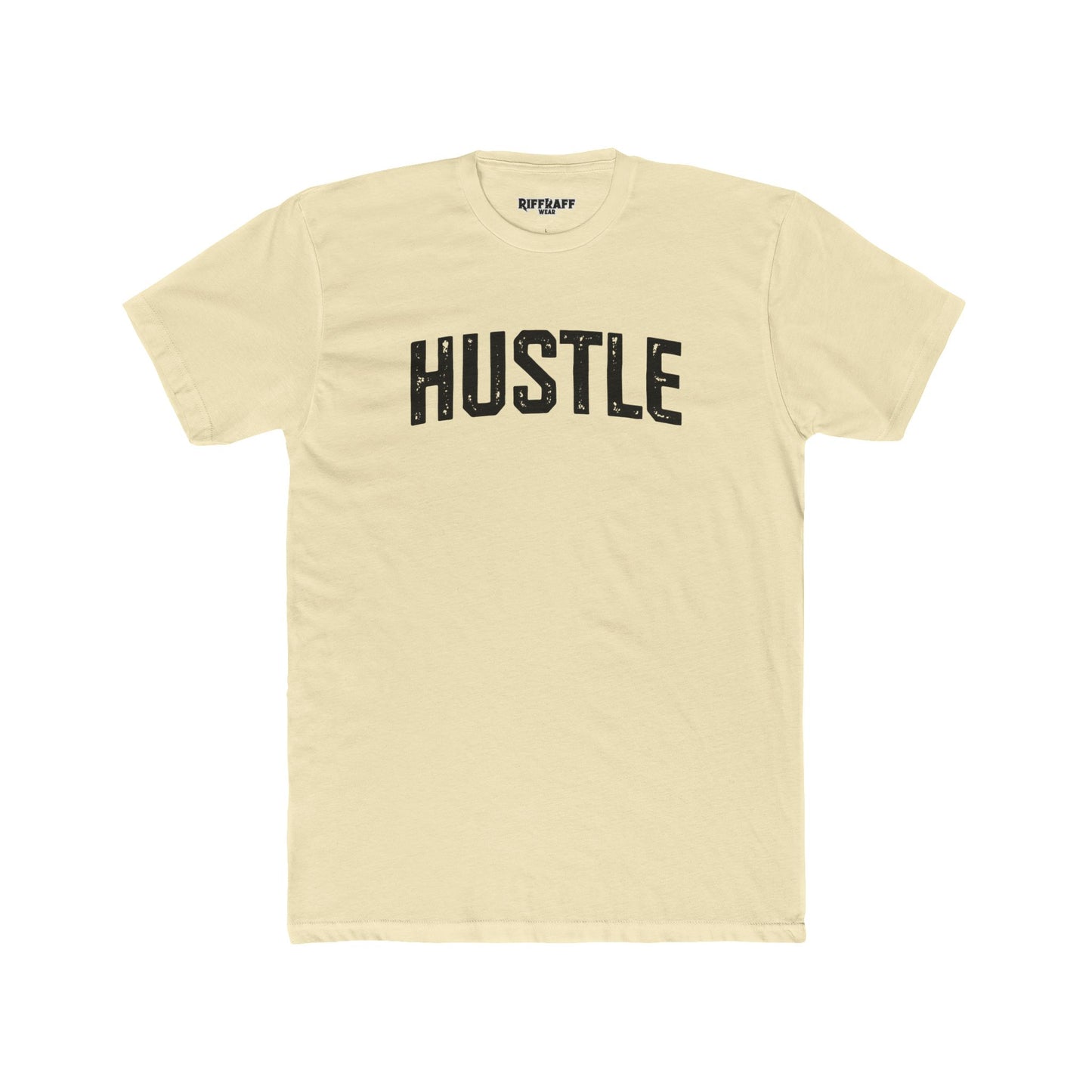 Hustle Unisex Cotton Crew Tee - Motivational Graphic T-Shirt - Riff Raff Wear - Fitness