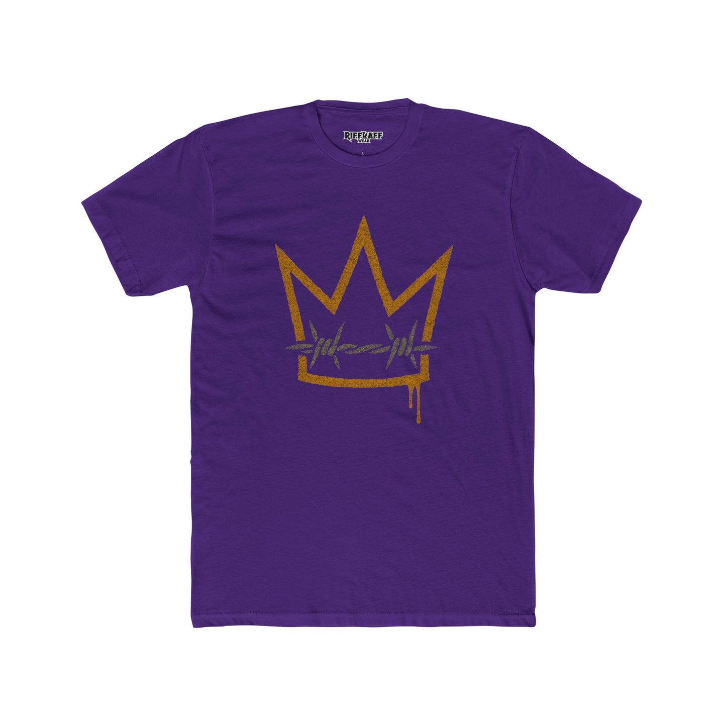 Crown Barbed Wire Unisex Cotton Crew Tee Casual Streetwear  - Riff Raff Wear