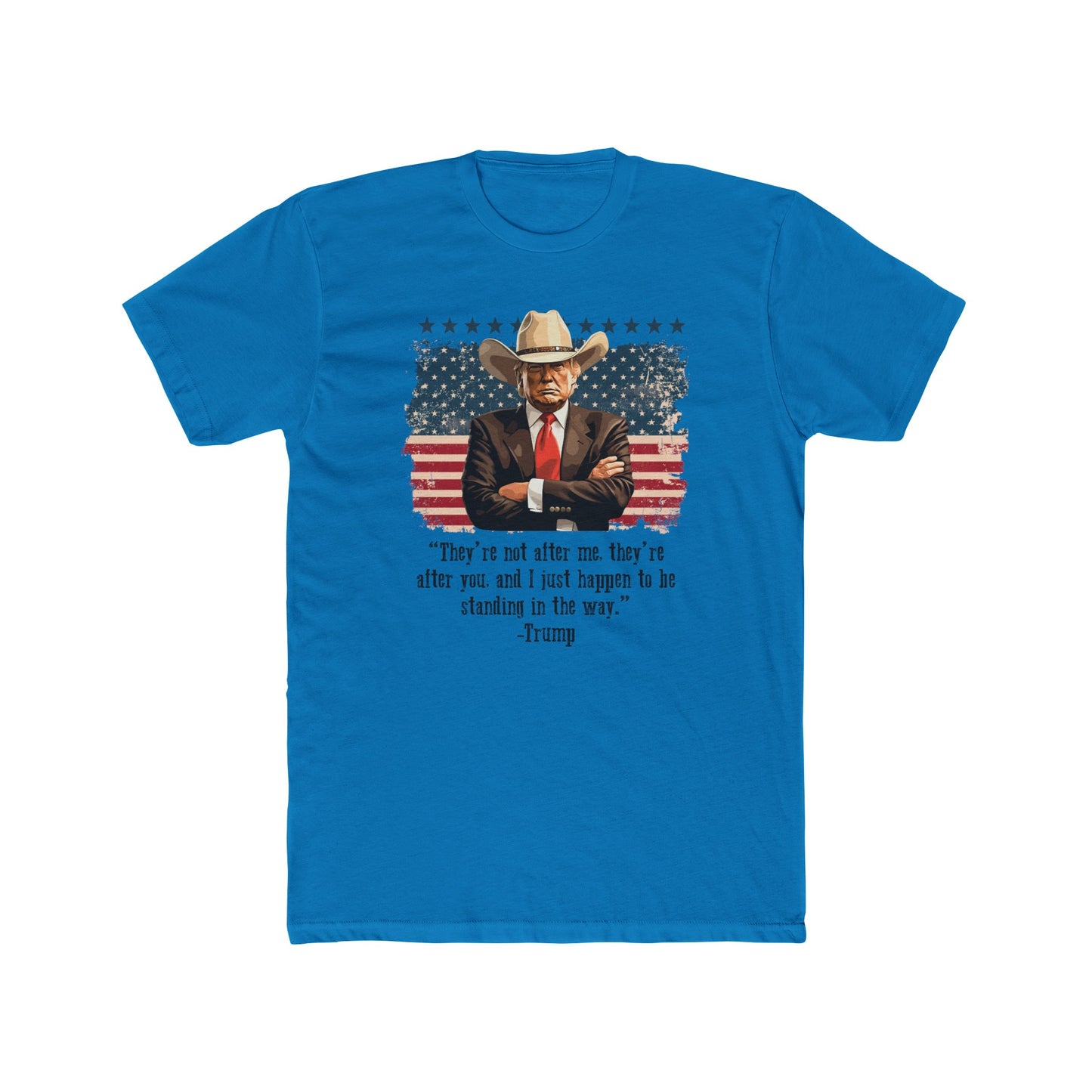 Riff Raff Wear Standing In The Way Trump Unisex Cotton Crew Tee