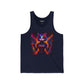 Cosmic Cat Unisex Jersey Tank - Vibrant Funky Graphic Tee - Riff Raff Wear