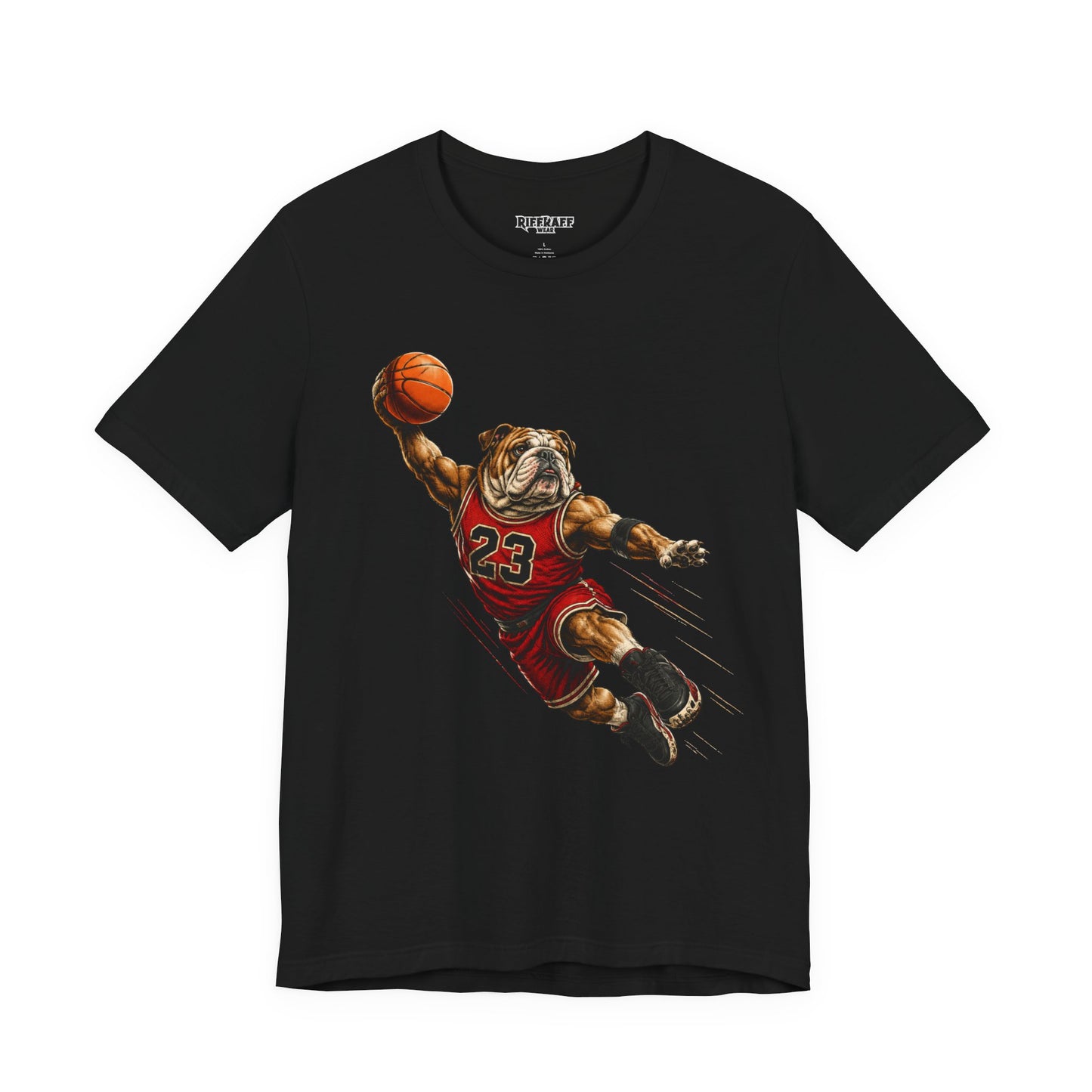 Bulldog Dunk Basketball T‑Shirt, Retro #23 Slam Dunk Graphic Tee