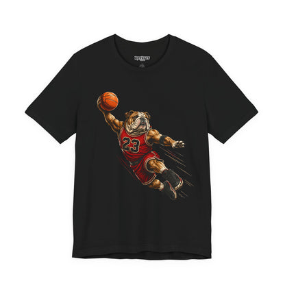 Bulldog Dunk Basketball T‑Shirt, Retro #23 Slam Dunk Graphic Tee
