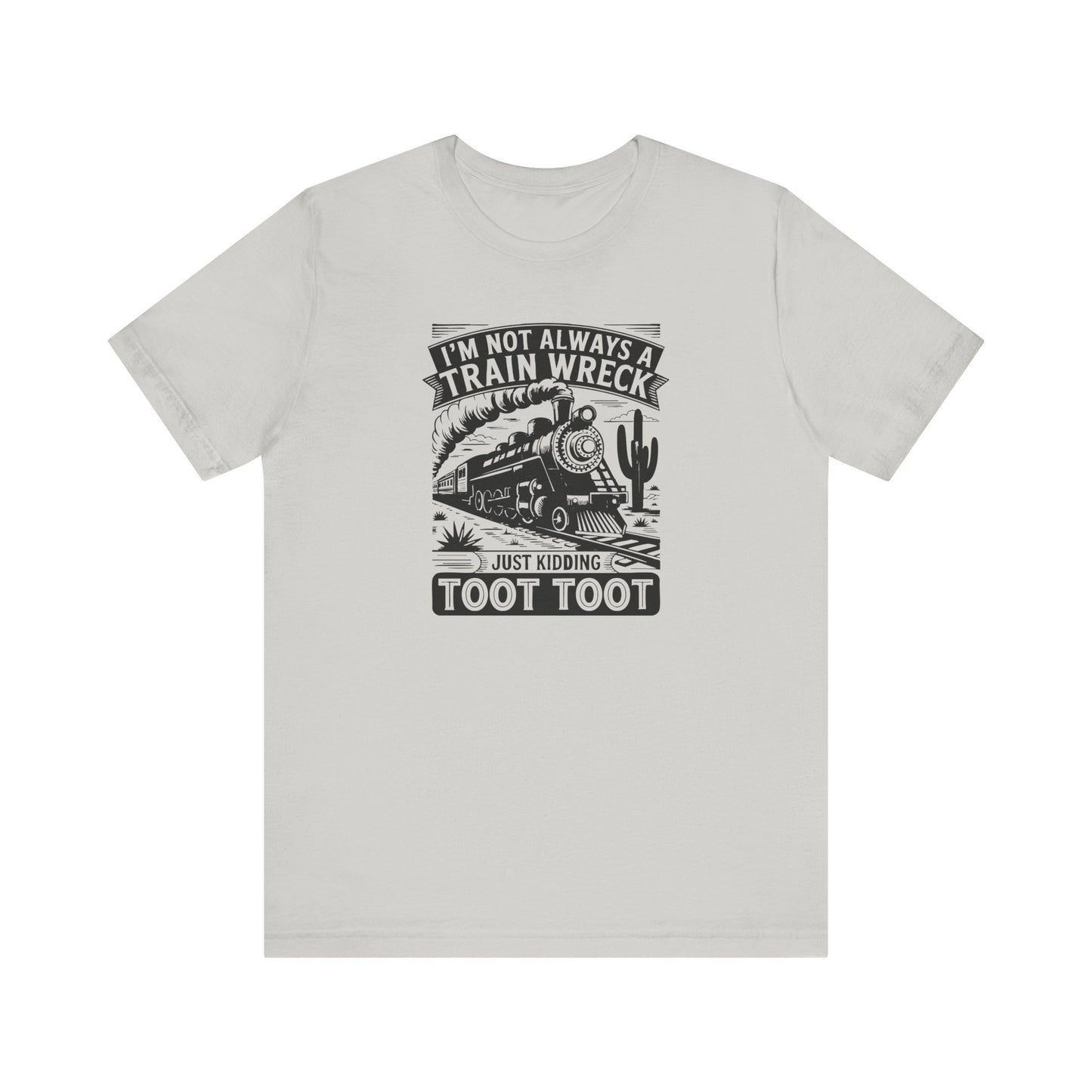 Funny Train Wreck Unisex Tee, Humorous Gift, Casual Wear, Graphic Tee, Birthday Gift, Train Lover Shirt - Riff Raff Wear