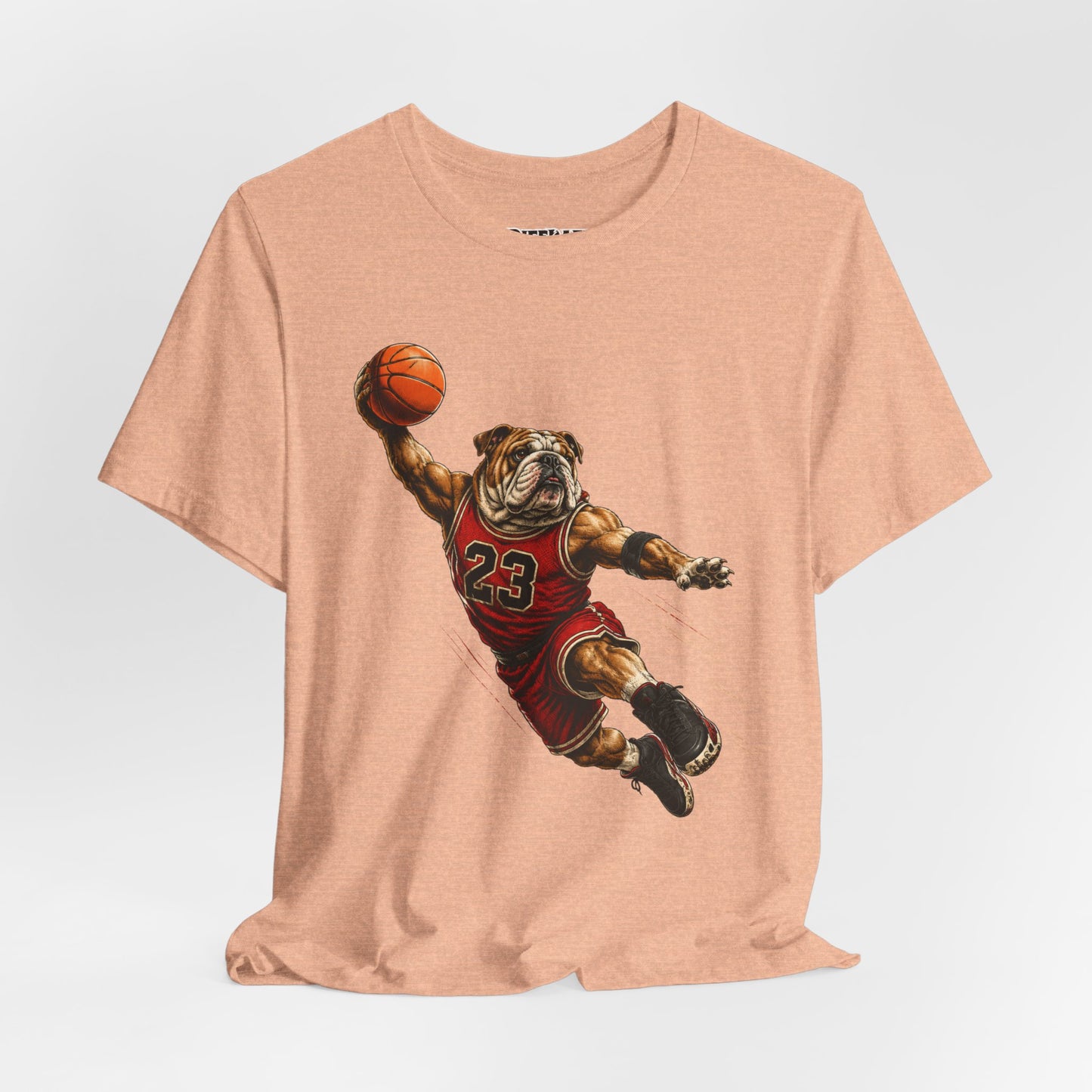 Bulldog Dunk Basketball T‑Shirt, Retro #23 Slam Dunk Graphic Tee