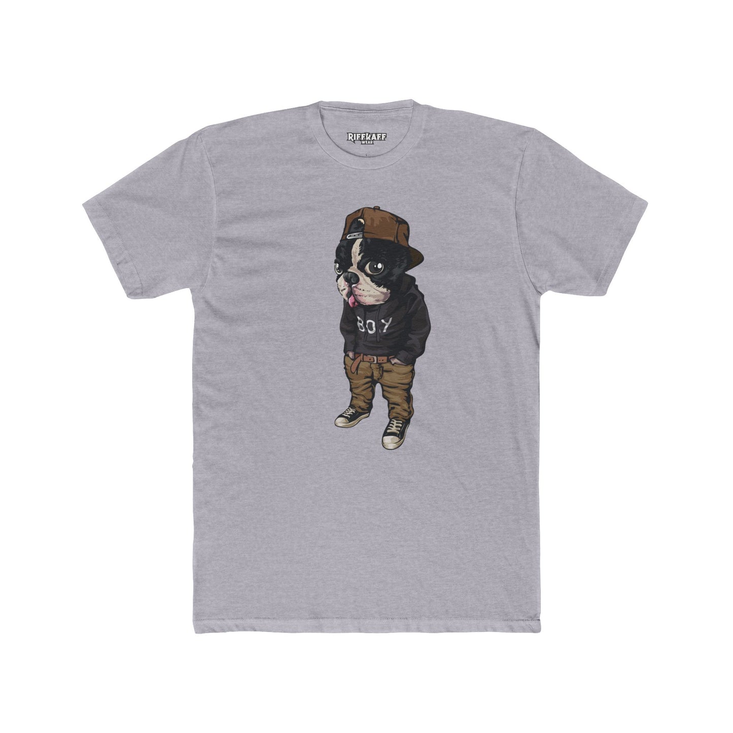 PetNique - Cool Dog Graphic Unisex Cotton Crew Tee - Casual Pet Lover Shirt - Riff Raff Wear