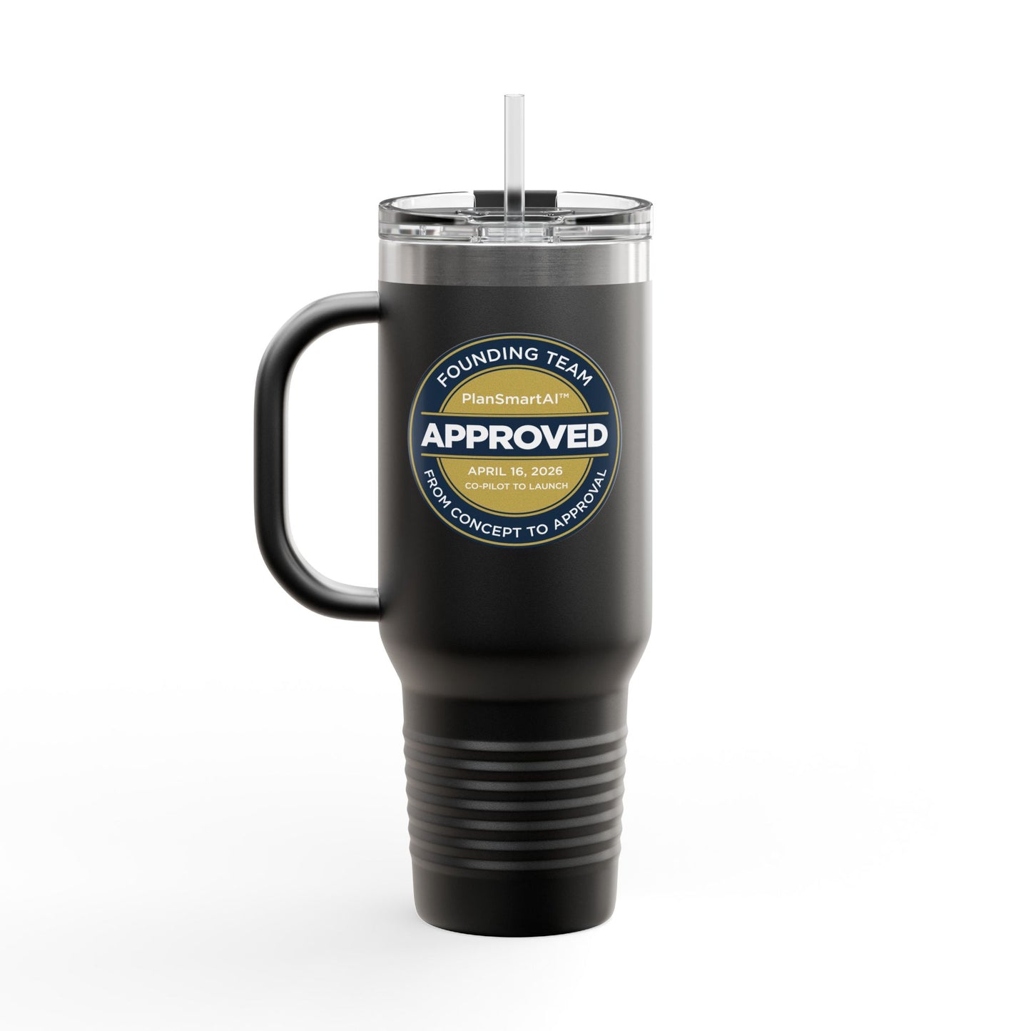 40oz Insulated Travel Mug — Custom Launch Commemorative Tumbler