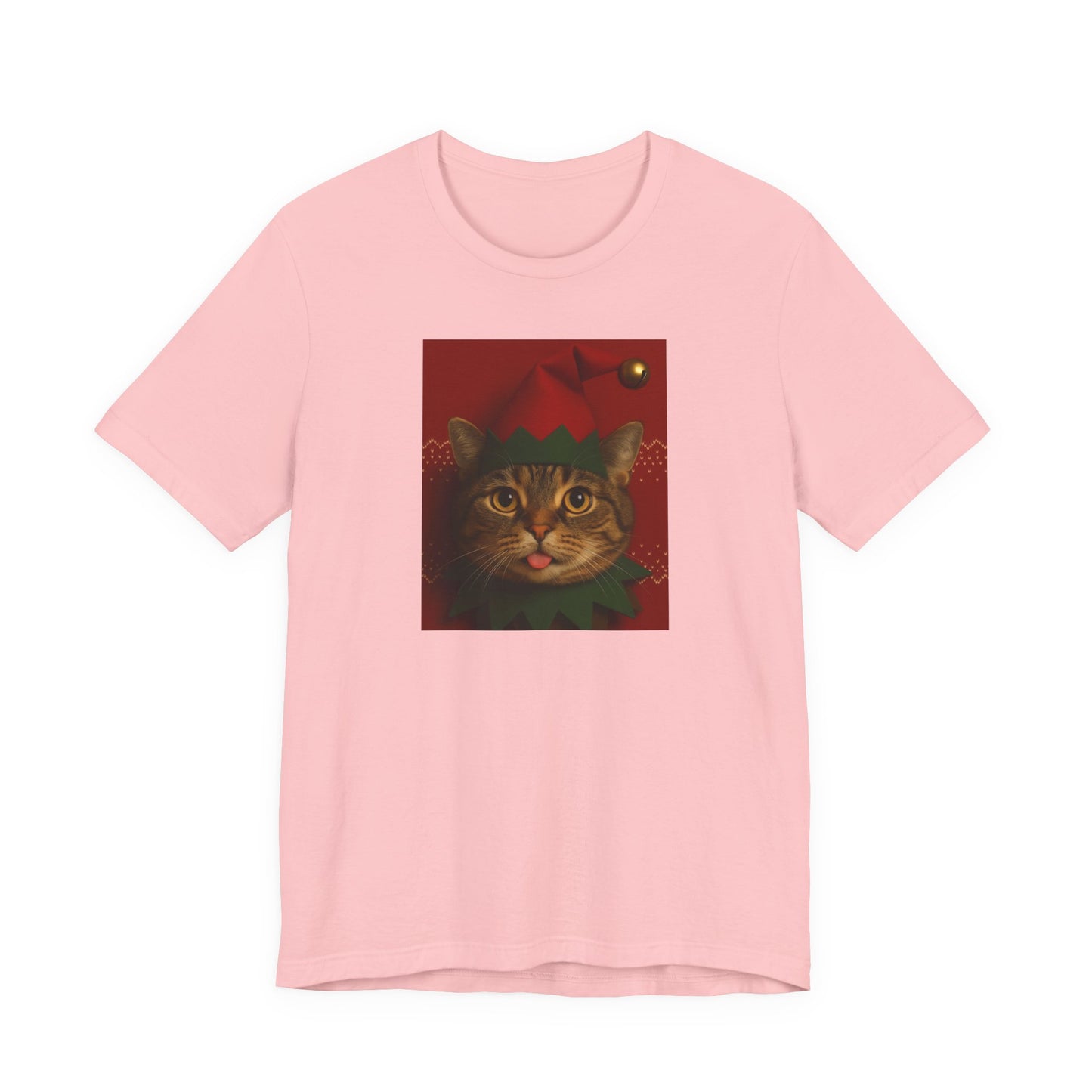 Festive Cat Elf T-Shirt, Christmas Tee, Holiday Gift, Cute Cat Lover Shirt, Unisex Apparel, Funny Christmas Top - Riff Raff Wear