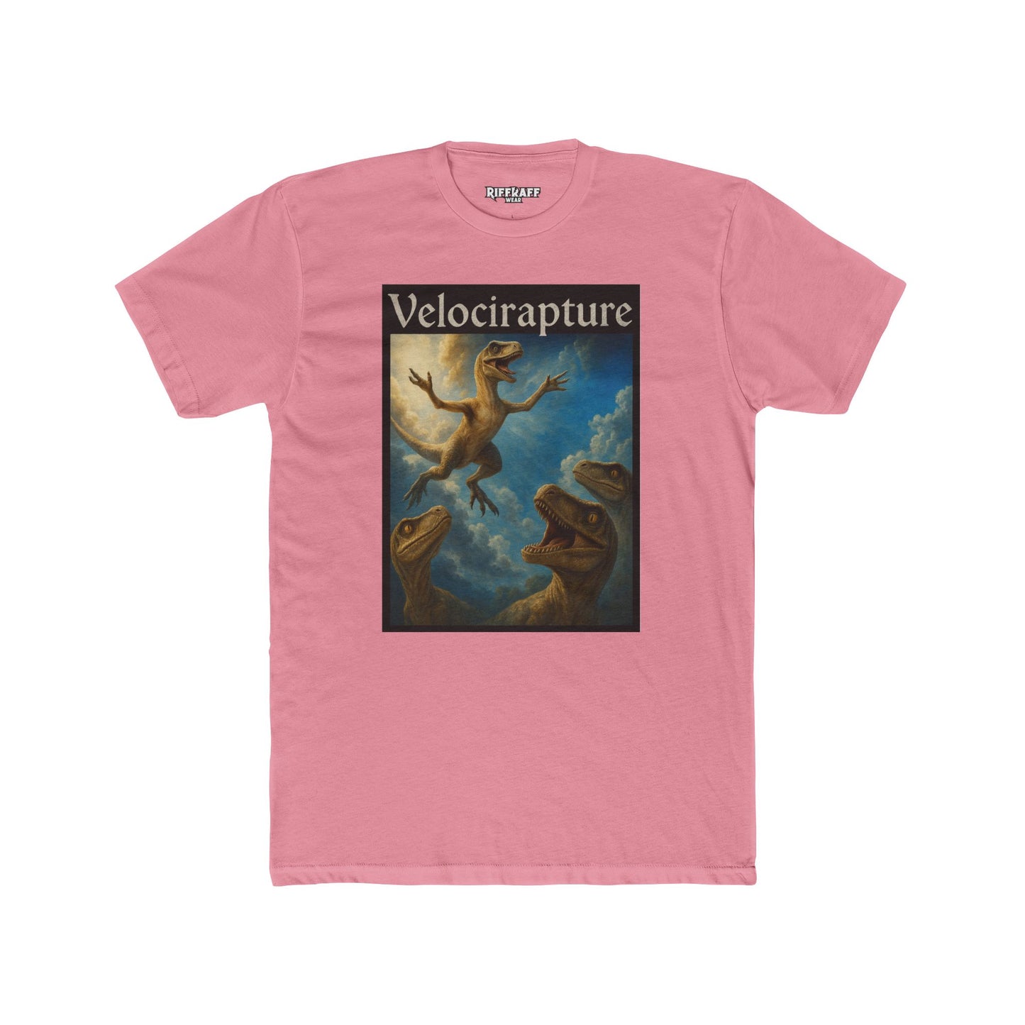 VelocirapTee - Unisex Cotton Crew Tee with Dinosaur Design, Graphic T-shirt, Casual Wear, Gift for Dino Lovers, Funny Shirt
