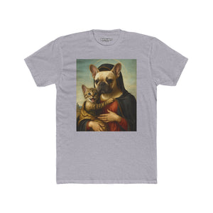 Funny Pet Portrait Unisex Cotton Crew Tee - Cat & Dog Art Tee - Riff Raff Wear