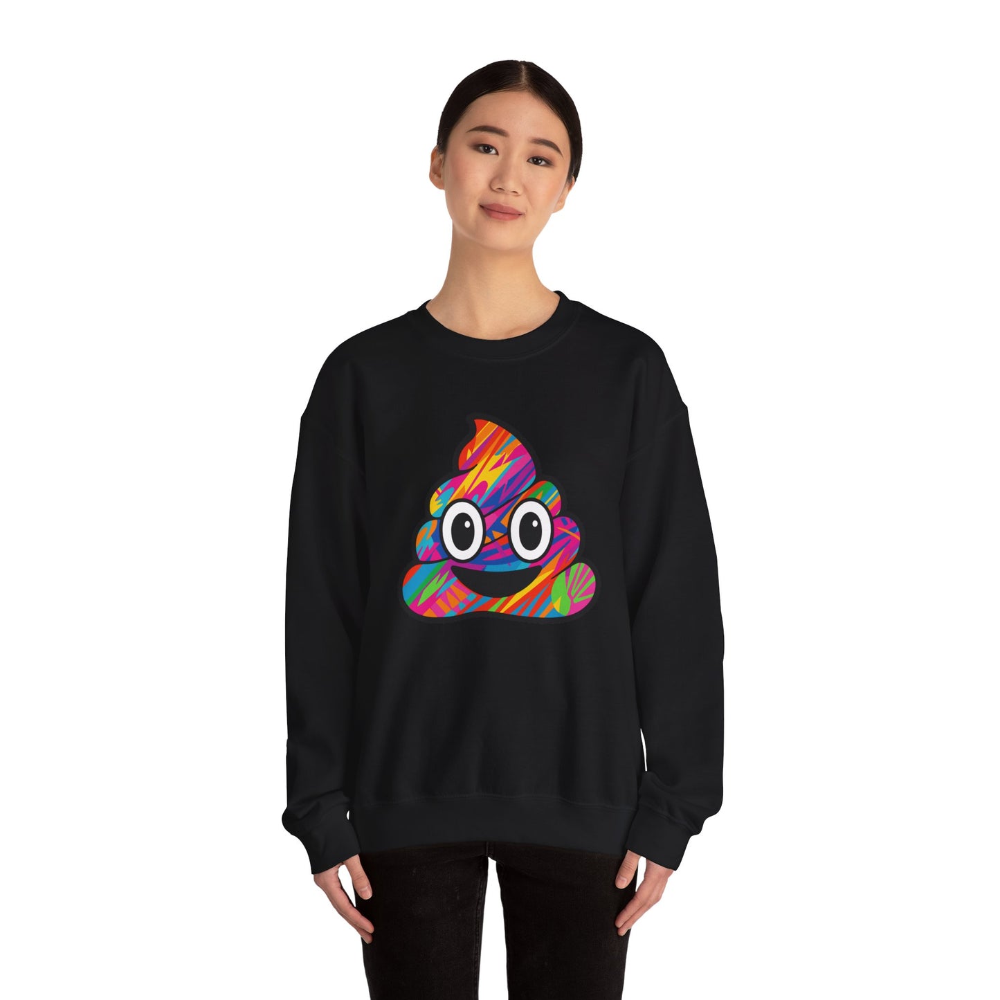 Colorful Emoji Crewneck Sweatshirt - Fun Unisex Design - Riff Raff Wear