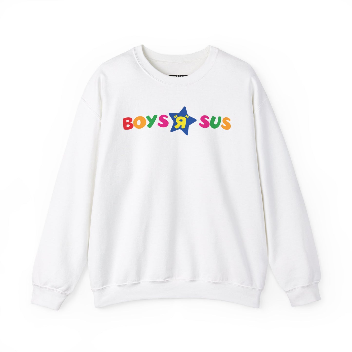 Parody Logo Series - Boys R Sus Unisex Heavy Blend Crewneck Sweatshirt - Fun and Comfortable - Riff Raff Wear