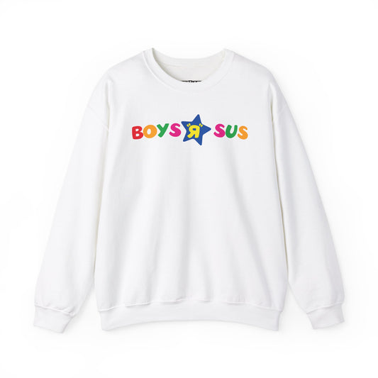 Parody Logo Series - Boys R Sus Unisex Heavy Blend Crewneck Sweatshirt - Fun and Comfortable - Riff Raff Wear