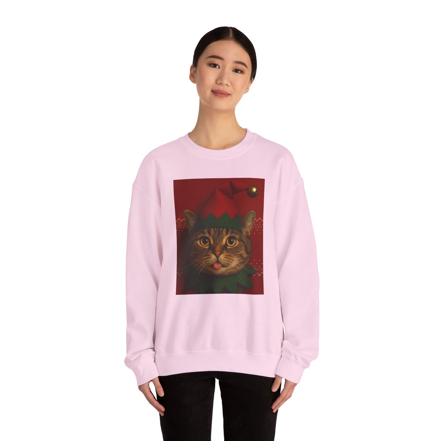 Cute Cat Christmas Sweatshirt, Holiday Sweater, Unisex Crewneck, Gift for Cat Lovers, Festive Apparel, Cozy Winter Wear - Riff Raff Wear