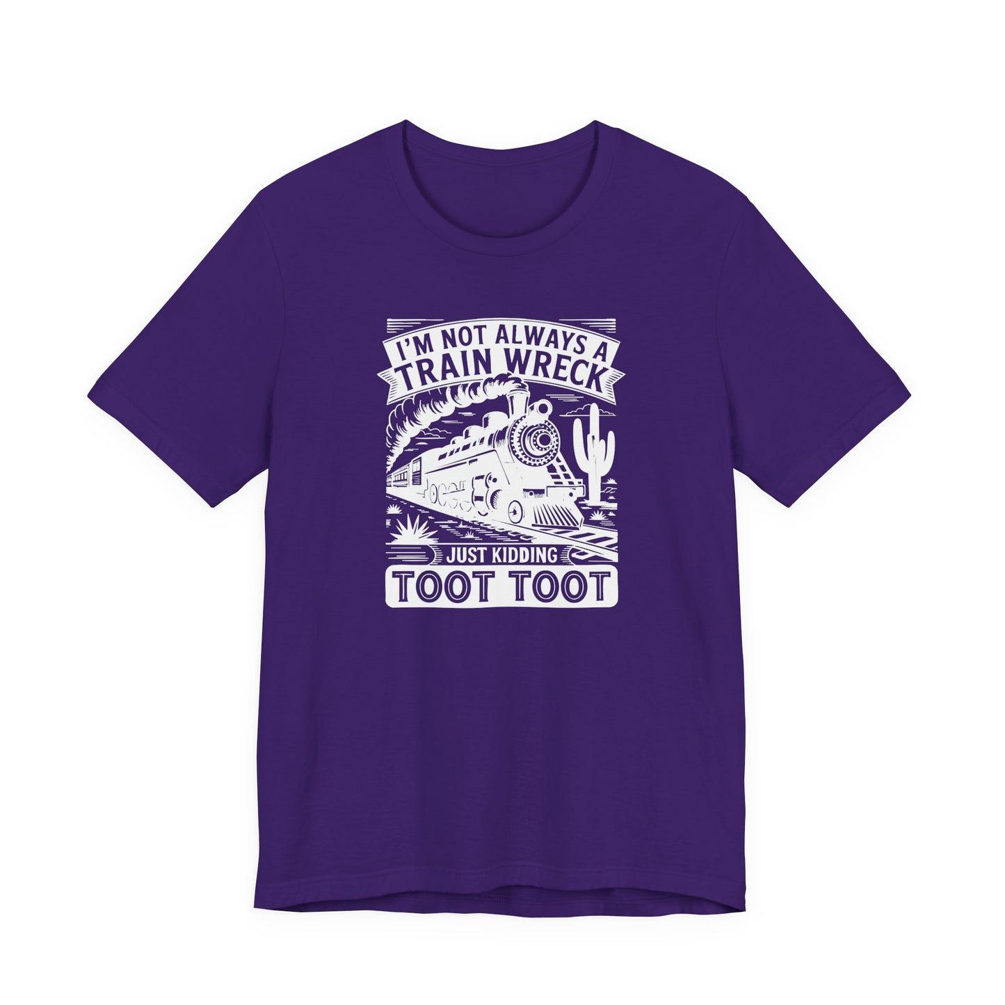 Funny Train Wreck Unisex Tee, Humorous Gift, Casual Wear, Graphic Tee, Birthday Gift, Train Lover Shirt - Riff Raff Wear