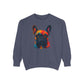 Colorful French Bulldog Sweatshirt - Unisex Garment-Dyed Design - Riff Raff Wear