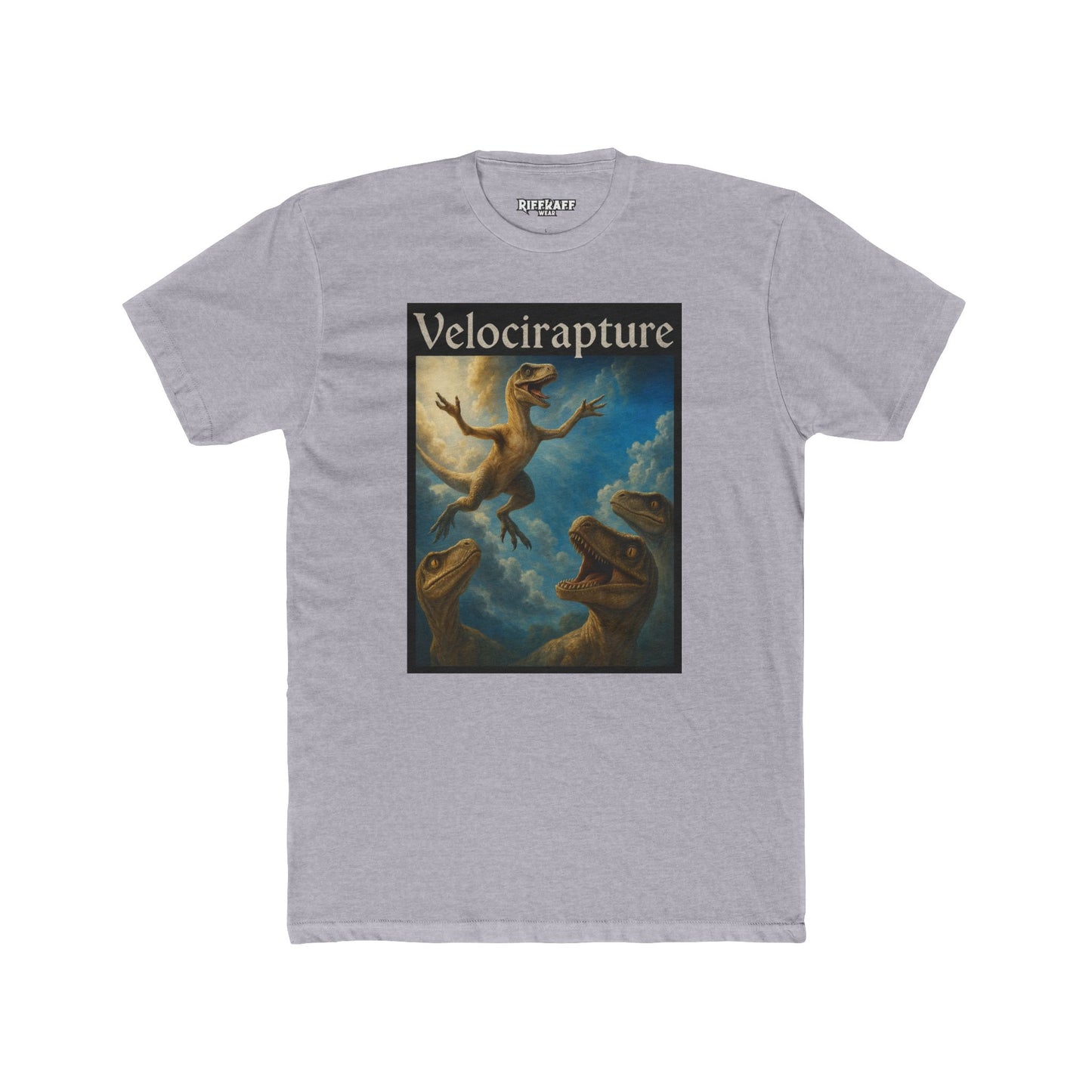 VelocirapTee - Unisex Cotton Crew Tee with Dinosaur Design, Graphic T-shirt, Casual Wear, Gift for Dino Lovers, Funny Shirt