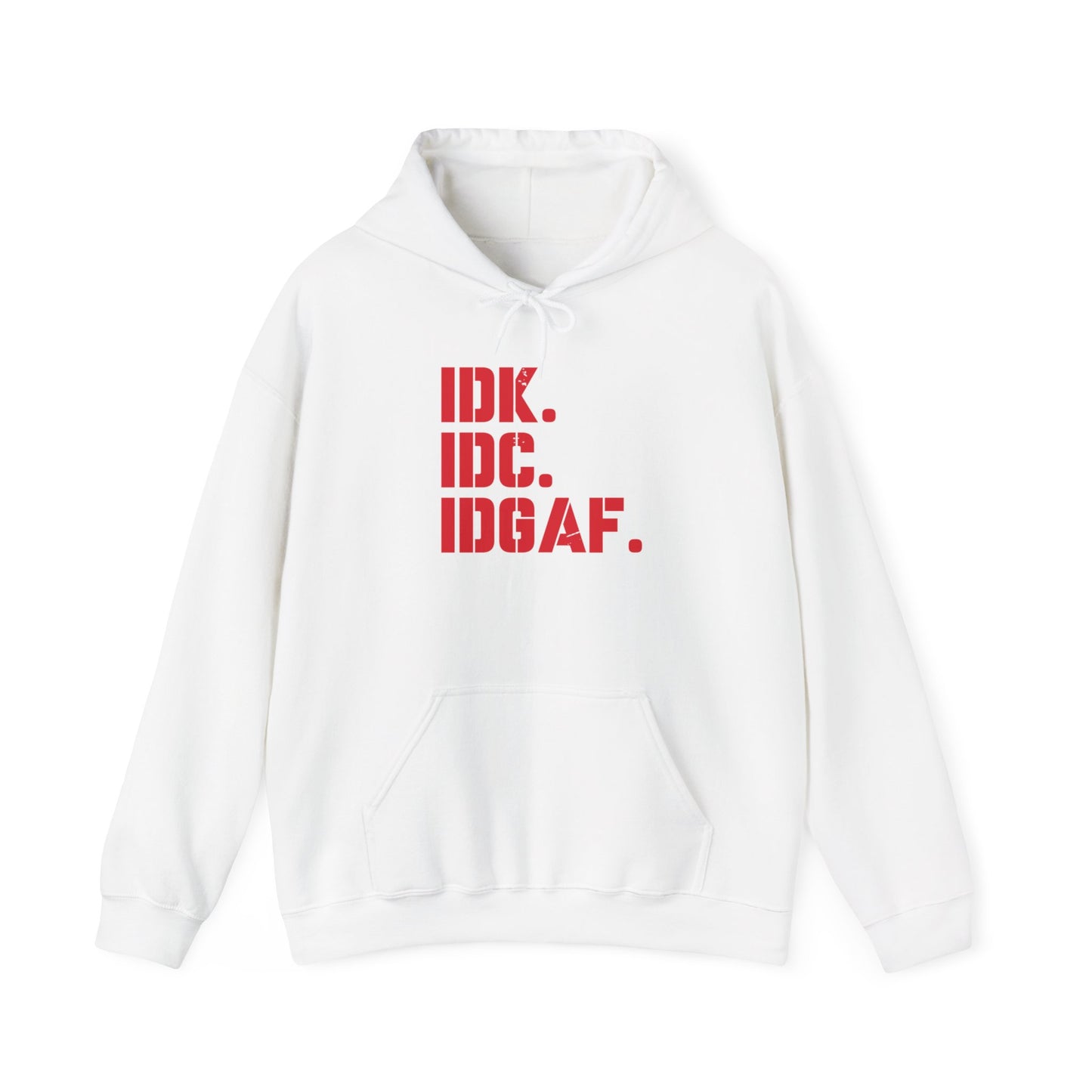 Dad Funny IDK IDC IDGAF Unisex Heavy Blend™ Hooded Sweatshirt