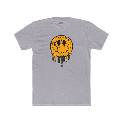 Drippy Smiley Face Tee - Unisex Cotton Crew Tee for Fun, Casual Wear, Trendy Outfit, Unique Gift, Festival Apparel, Streetwear - Riff Raff Wear