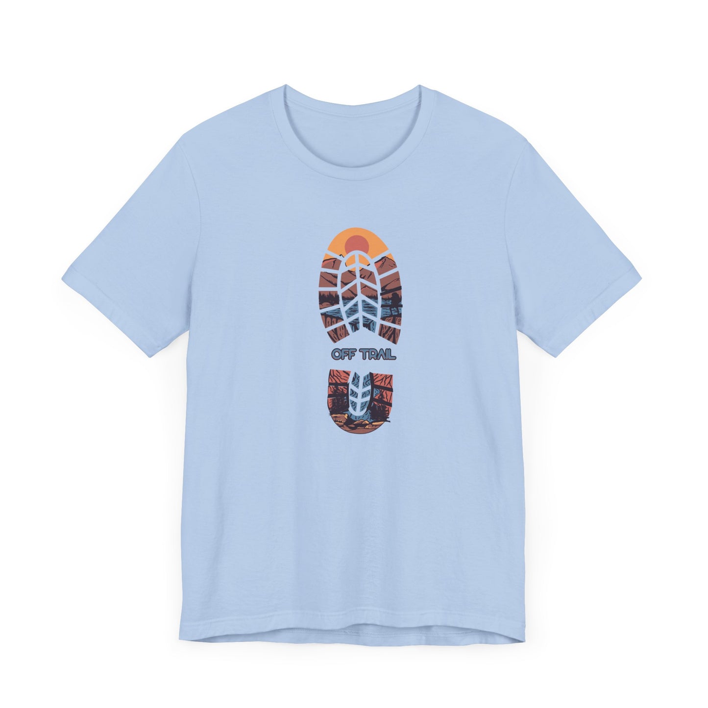 Off Trail Boot Print Unisex Jersey Short Sleeve Tee