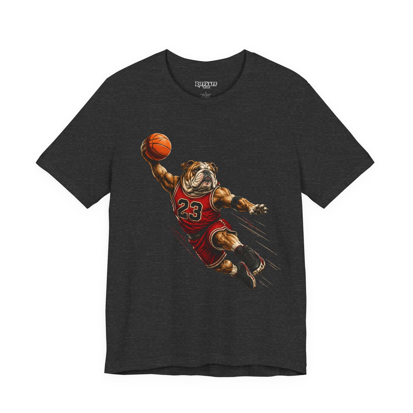 Bulldog Dunk Basketball T‑Shirt, Retro #23 Slam Dunk Graphic Tee