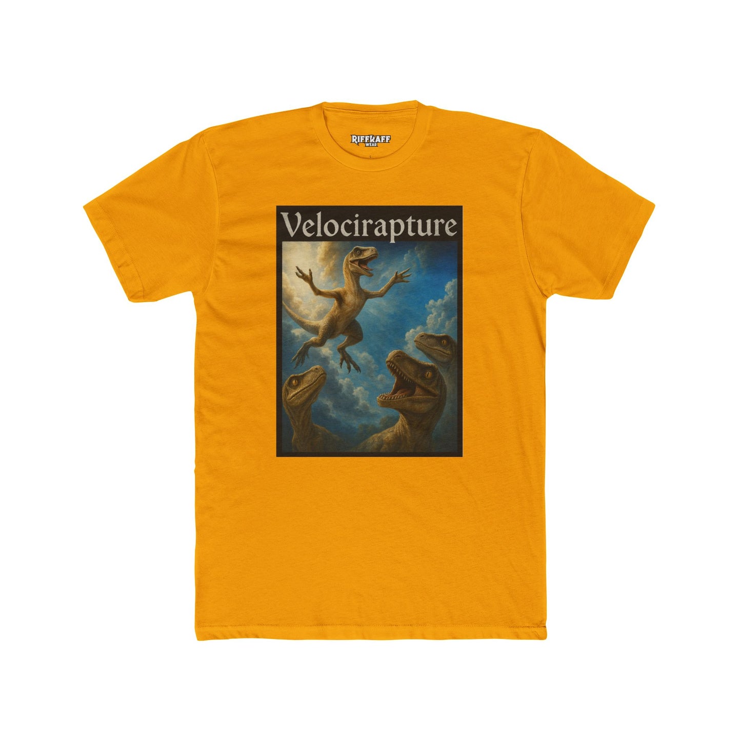 VelocirapTee - Unisex Cotton Crew Tee with Dinosaur Design, Graphic T-shirt, Casual Wear, Gift for Dino Lovers, Funny Shirt