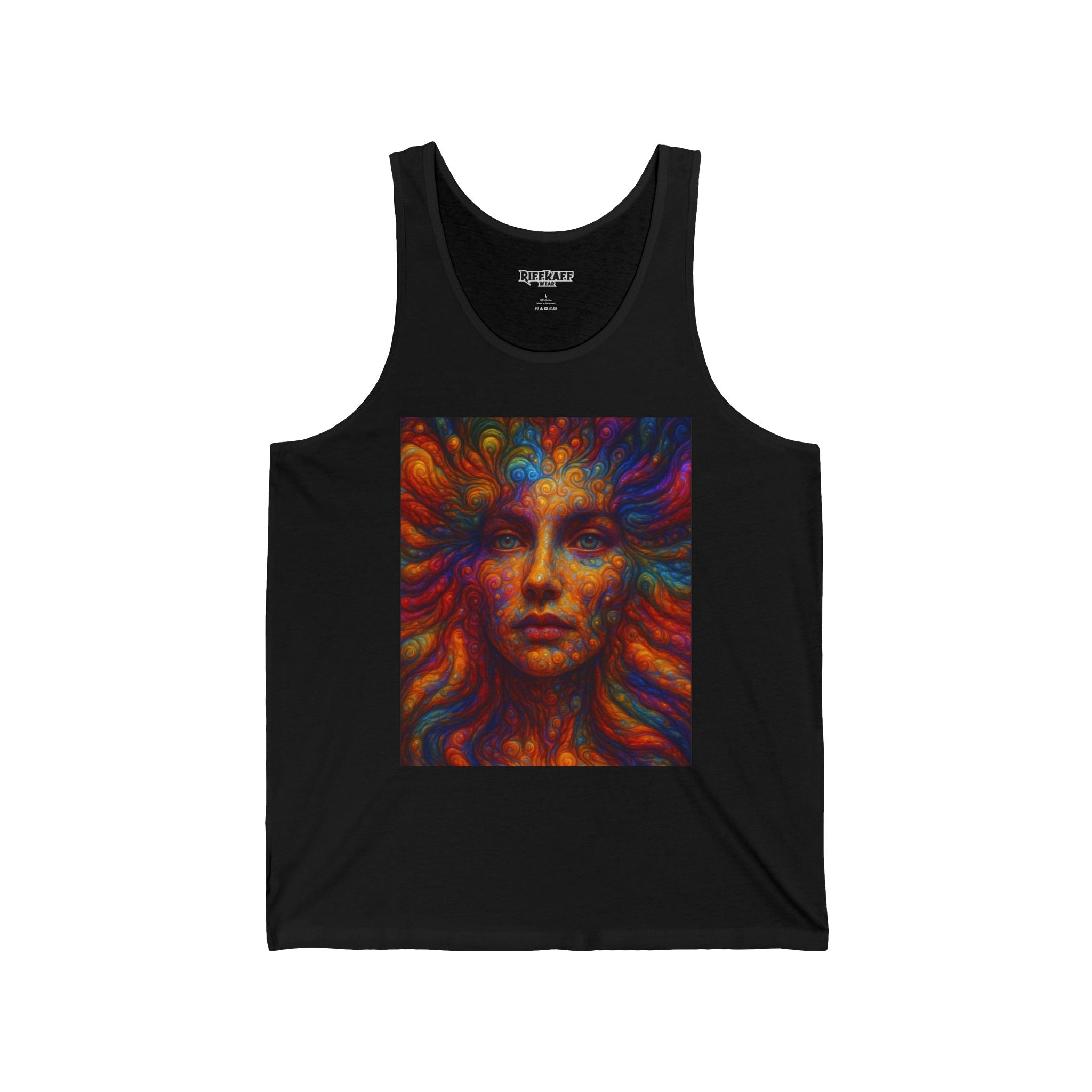 Colorful Artistic Unisex Jersey Tank - Vibrant Design for Creative Souls - Riff Raff Wear