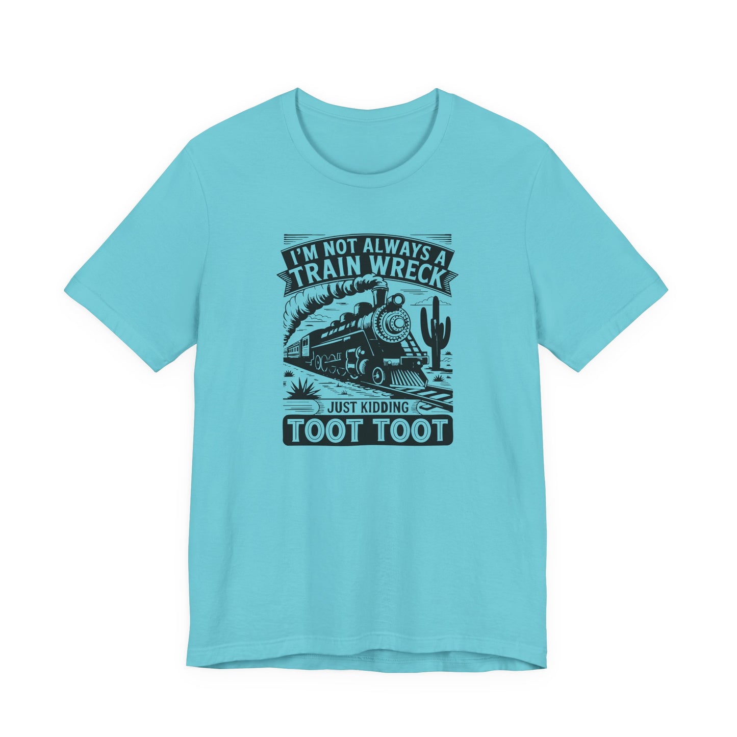 Funny Train Wreck Unisex Tee, Humorous Gift, Casual Wear, Graphic Tee, Birthday Gift, Train Lover Shirt - Riff Raff Wear