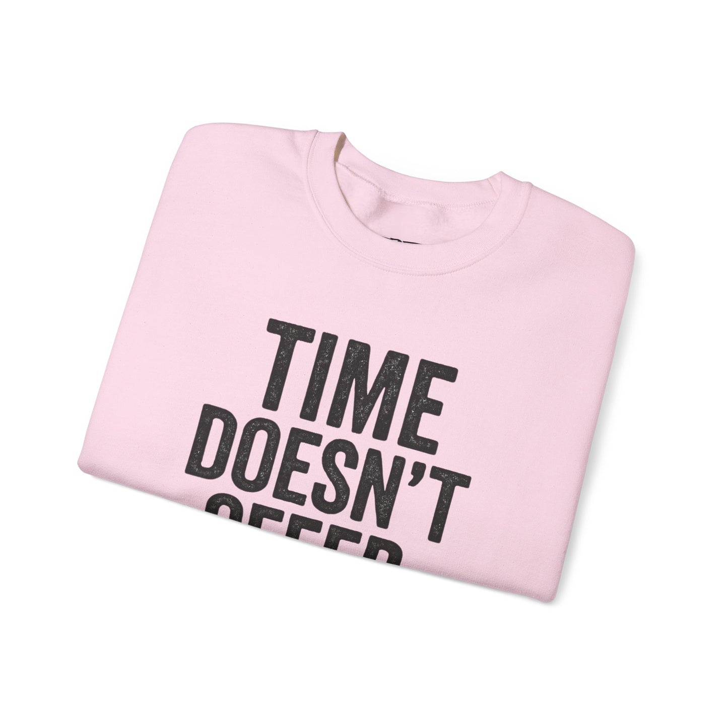 Unisex Crewneck Sweatshirt - "Time Doesn't Refund" - REBEL REPUBLIC - Riff Raff Wear
