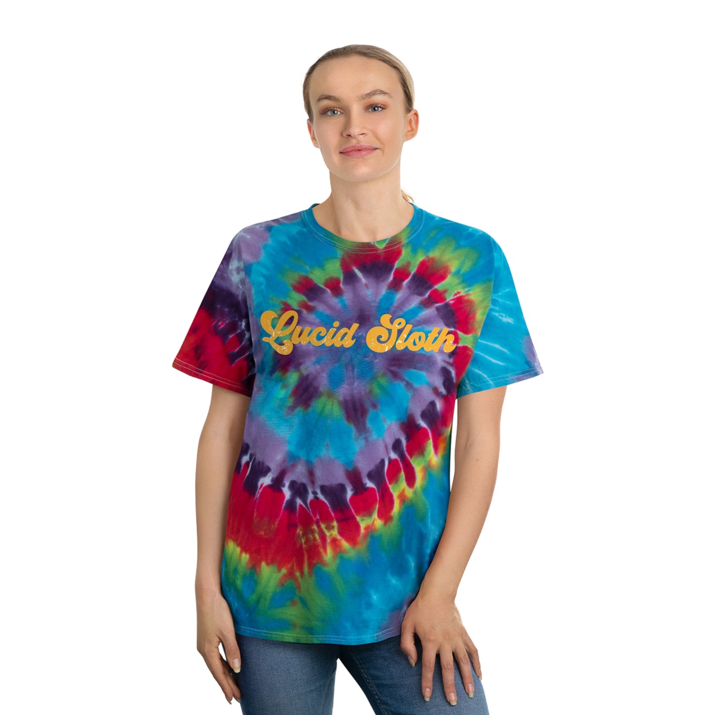 Lucid Sloth Tie-Dye Tee, Spiral