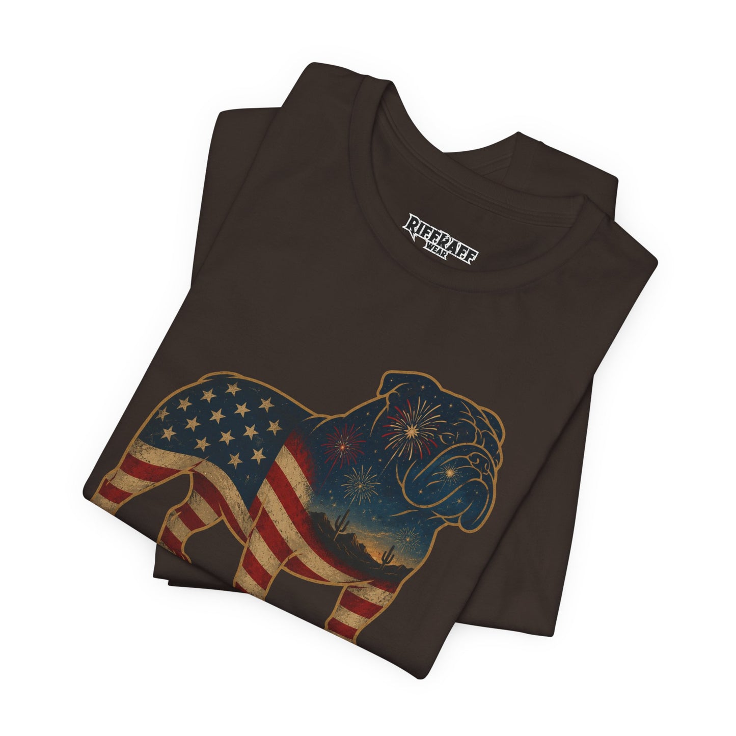 Freedom Crew English Bull Dog T-Shirt – Patriotic Bulldog Flag Tee