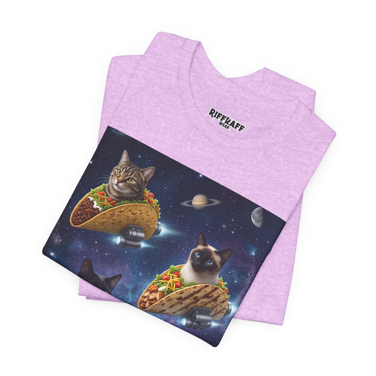 Cat Taco Space Tee  Funny Cosmic Cats in Tacos T-Shirt