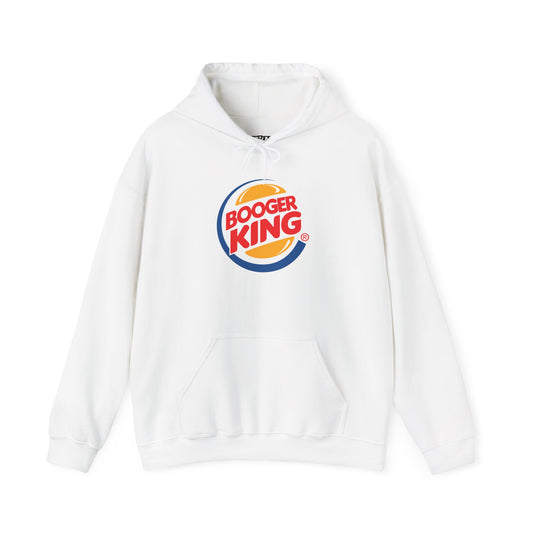 Parody Logo Series "Booger King" Graphic - Funny Unisex Heavy Blend™ Hooded Sweatshirt - Riff Raff Wear