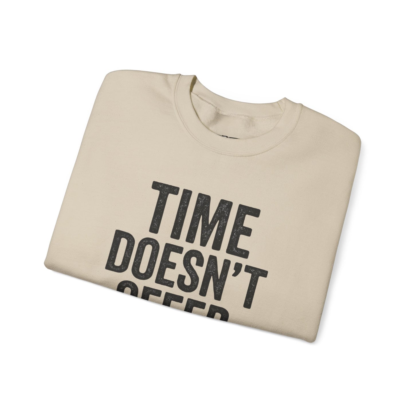 Unisex Crewneck Sweatshirt - "Time Doesn't Refund" - REBEL REPUBLIC - Riff Raff Wear
