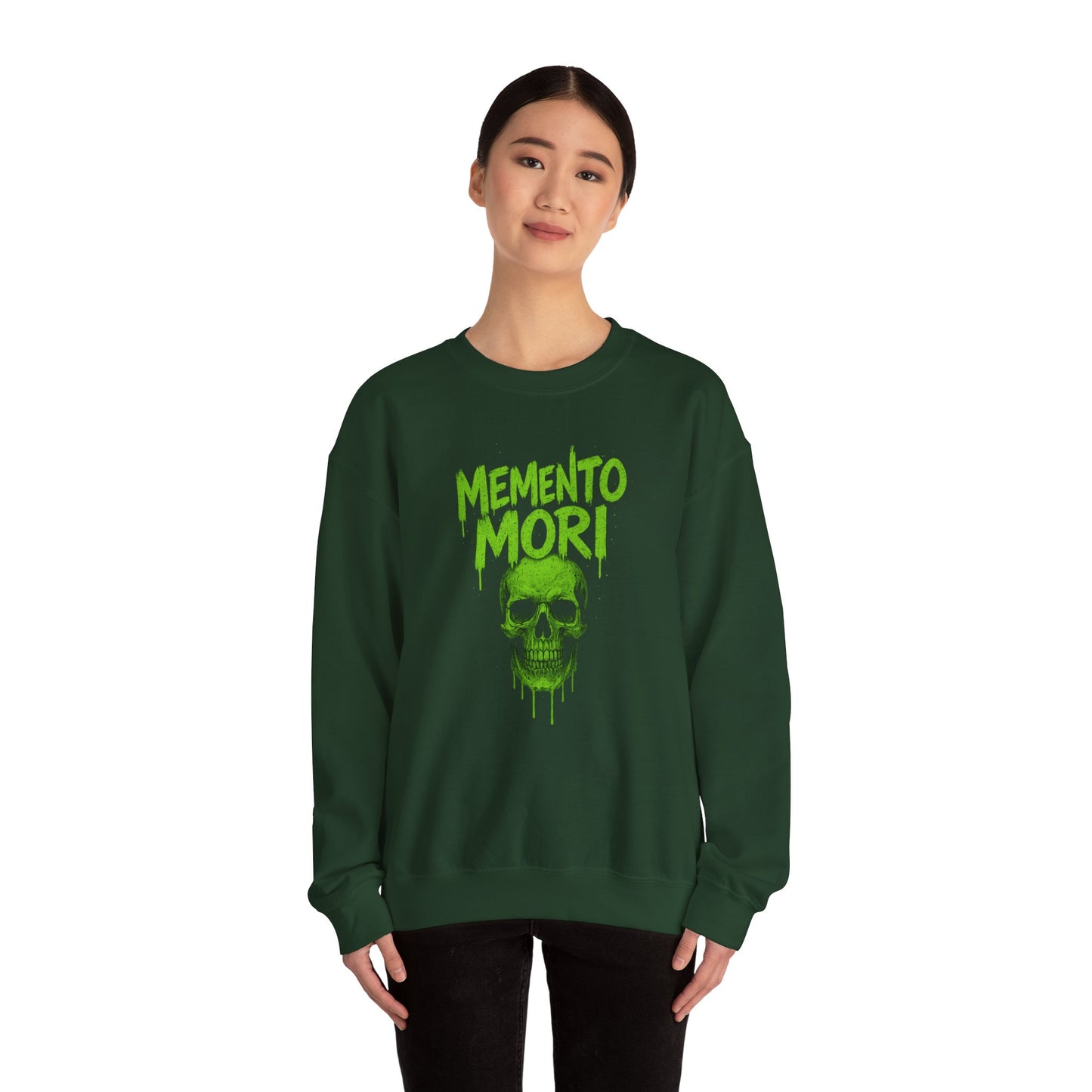 Memento Mori Sweatshirt, Goth Clothing, Dark Academia Style, Halloween Fashion, Grunge Streetwear, Unisex Crewneck - Riff Raff Wear