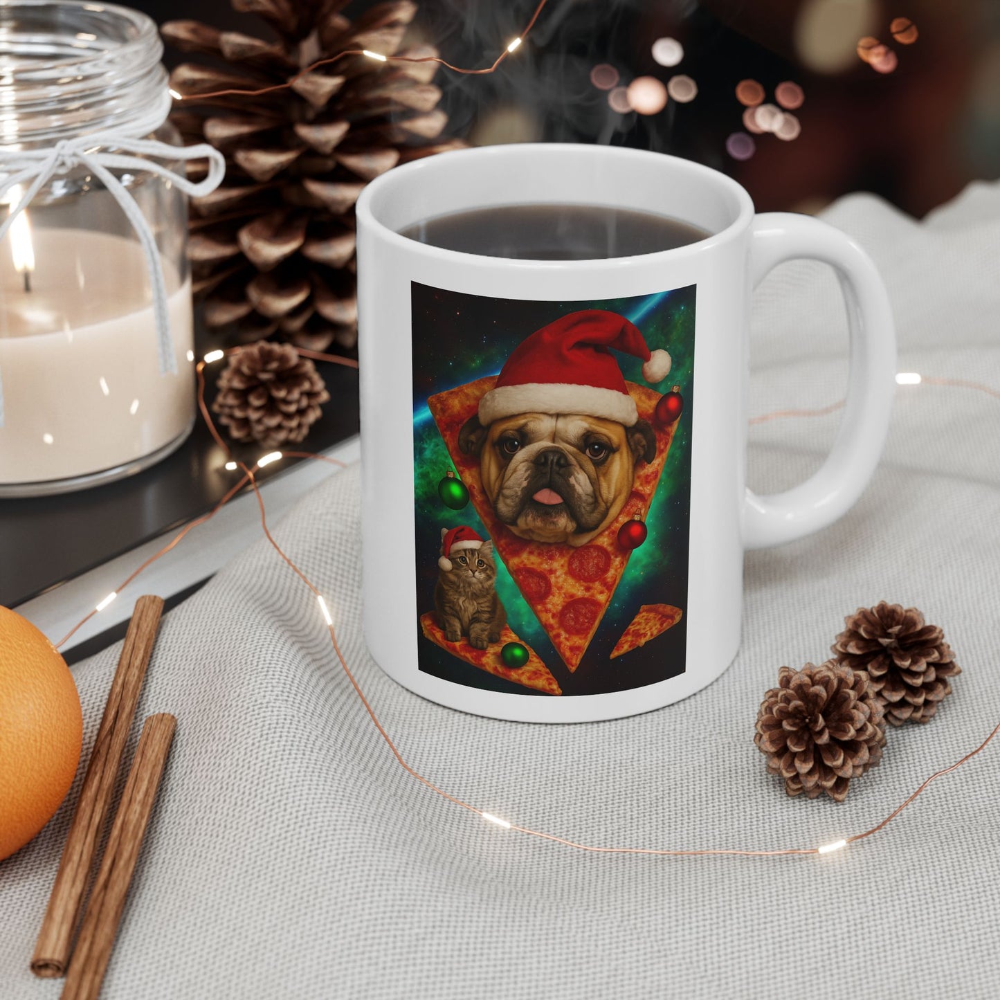 Festive Ceramic Mug | Unique Coffee Cup | Holiday Gift | Tea Lover's Mug | Home Decor | Christmas Mug | Art Mug - Riff Raff Wear
