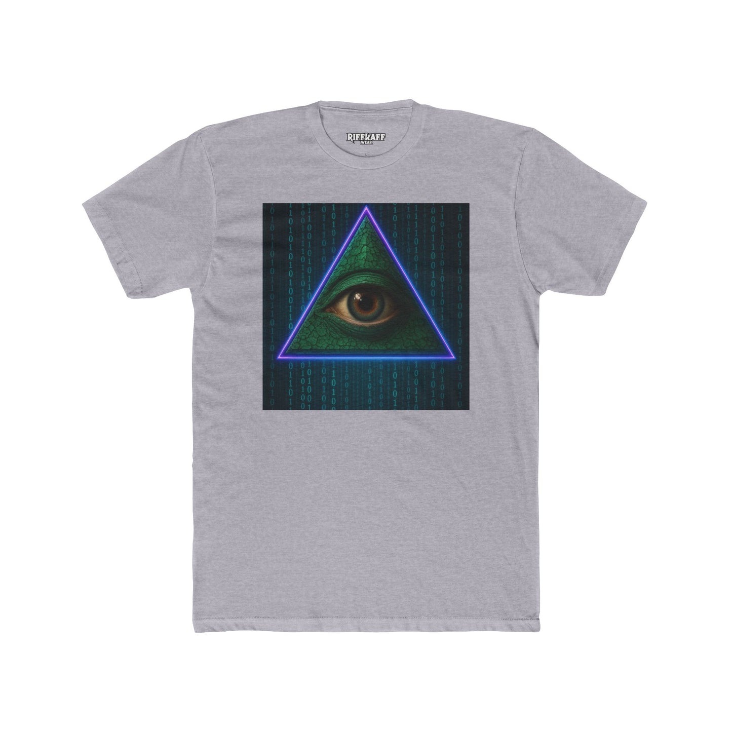 Mystical Eye Unisex Cotton Crew Tee - Retro Cyber Design - Riff Raff Wear