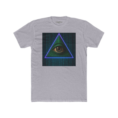 Mystical Eye Unisex Cotton Crew Tee - Retro Cyber Design - Riff Raff Wear