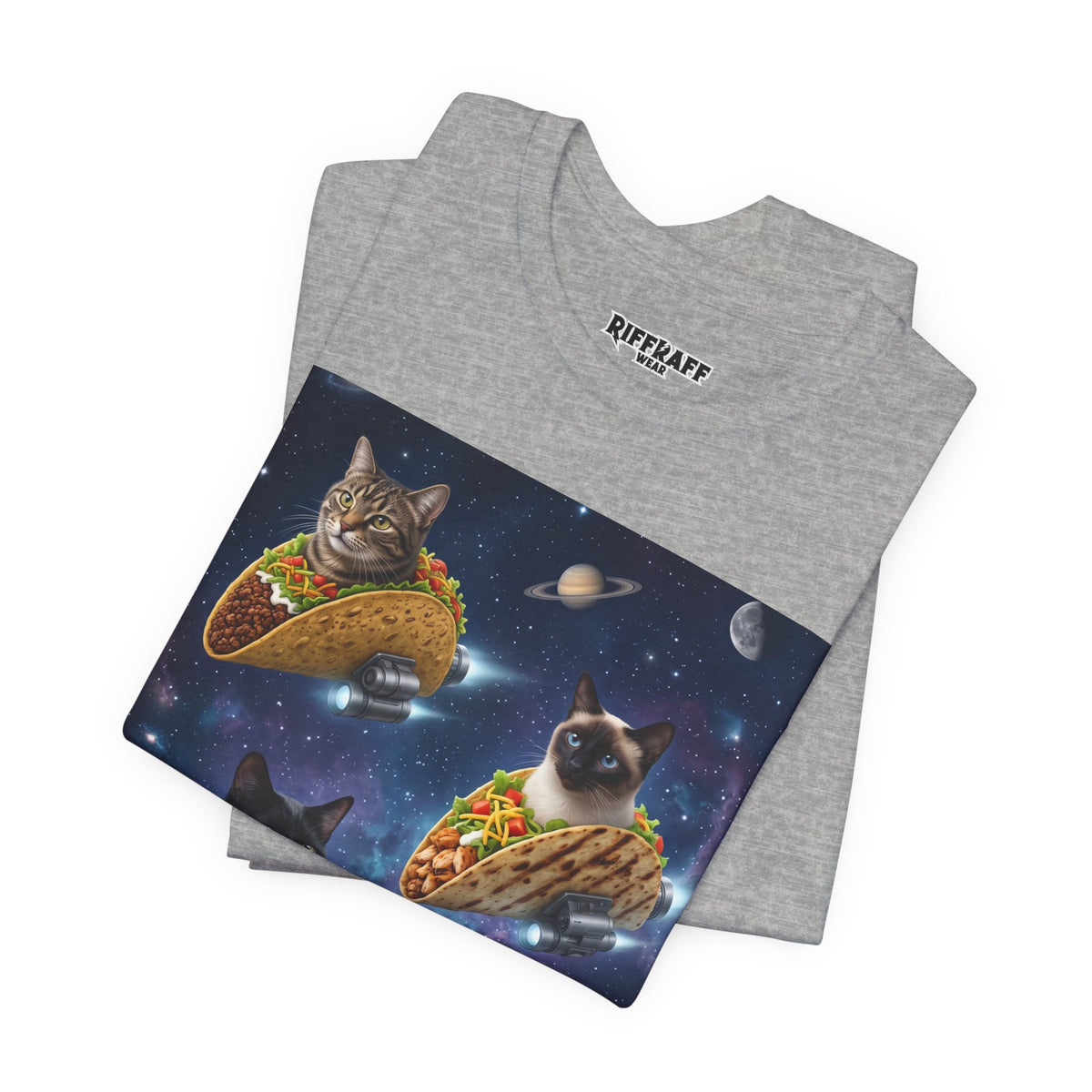 Cat Taco Space Tee  Funny Cosmic Cats in Tacos T-Shirt